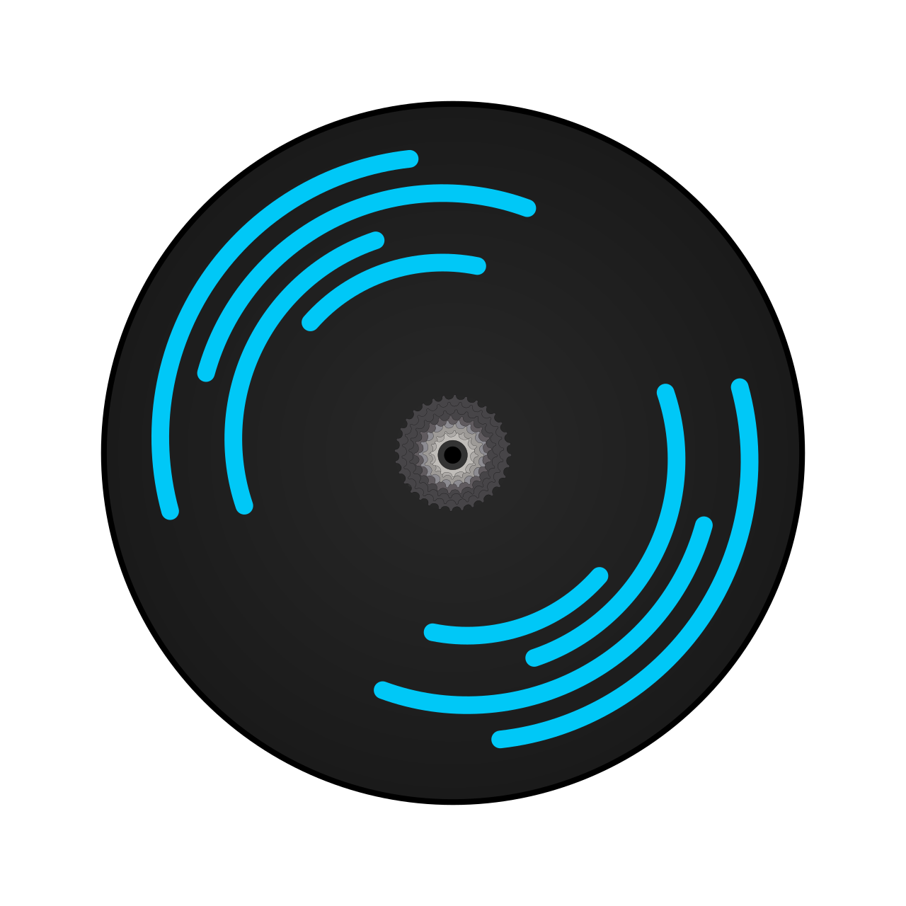 Disc Wheel Spiral Stickers