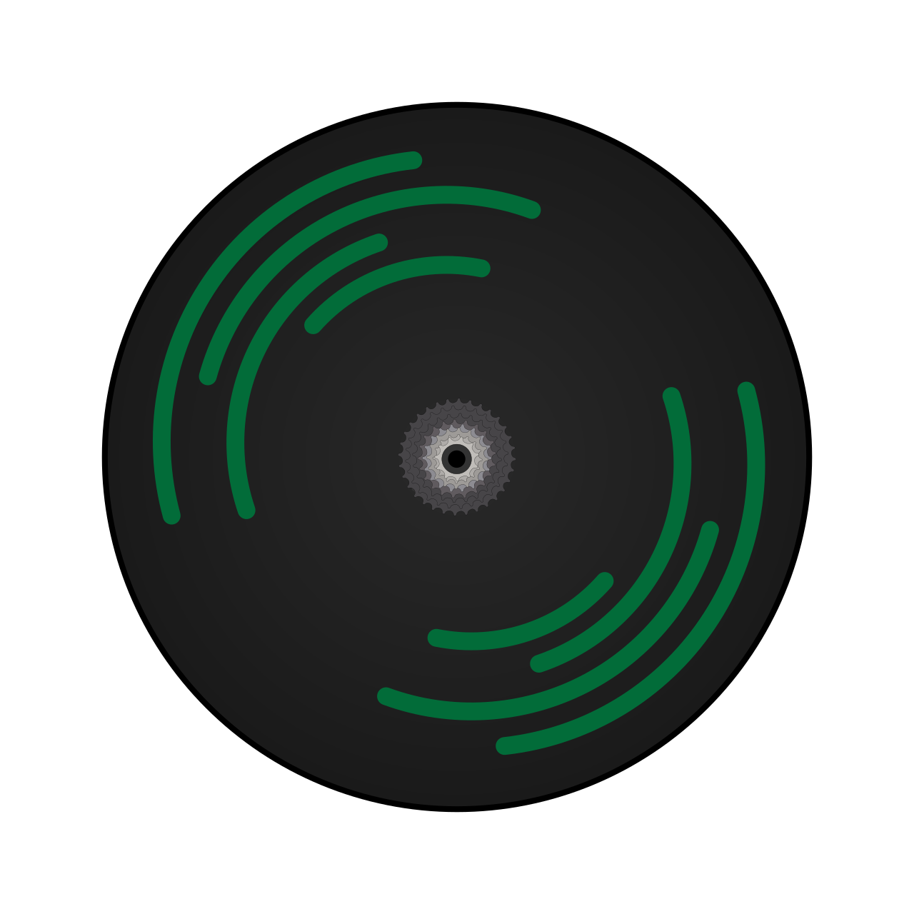 Disc Wheel Spiral Stickers