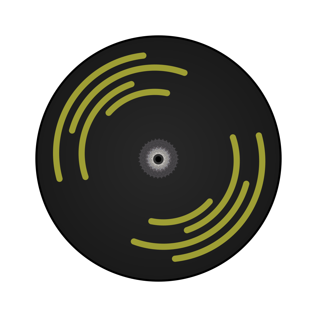 Disc Wheel Spiral Stickers