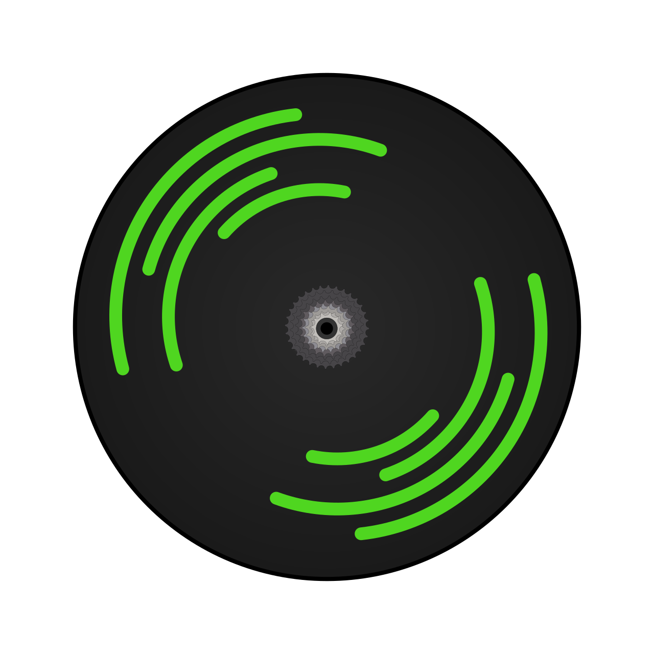 Disc Wheel Spiral Stickers