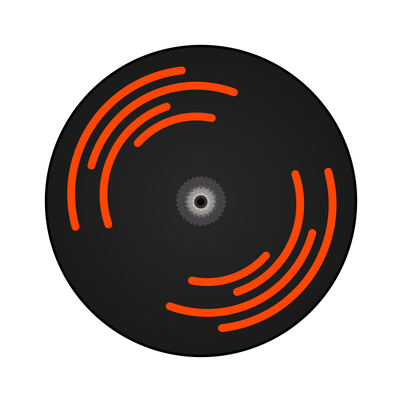 Disc Wheel Spiral Stickers