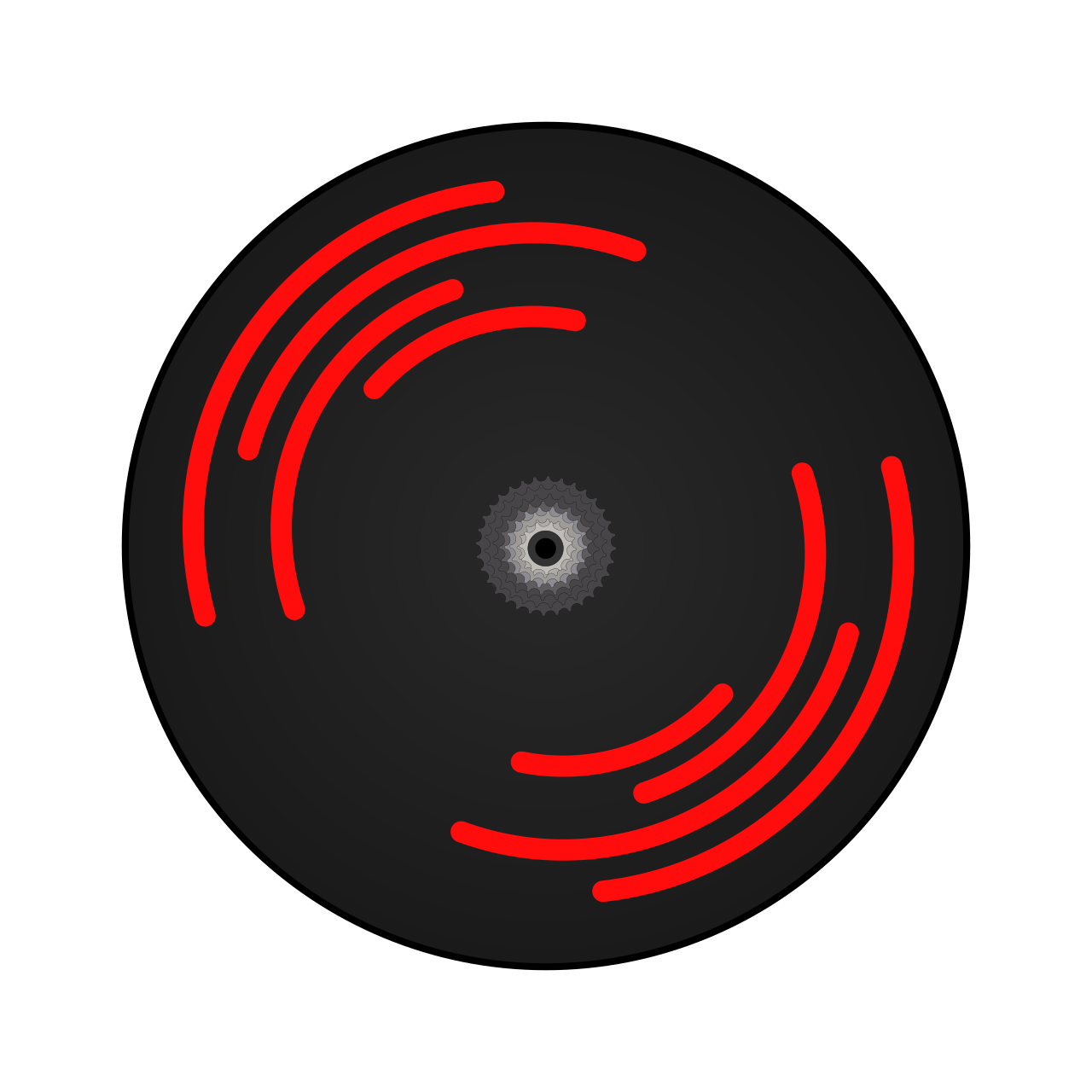 Disc Wheel Spiral Stickers