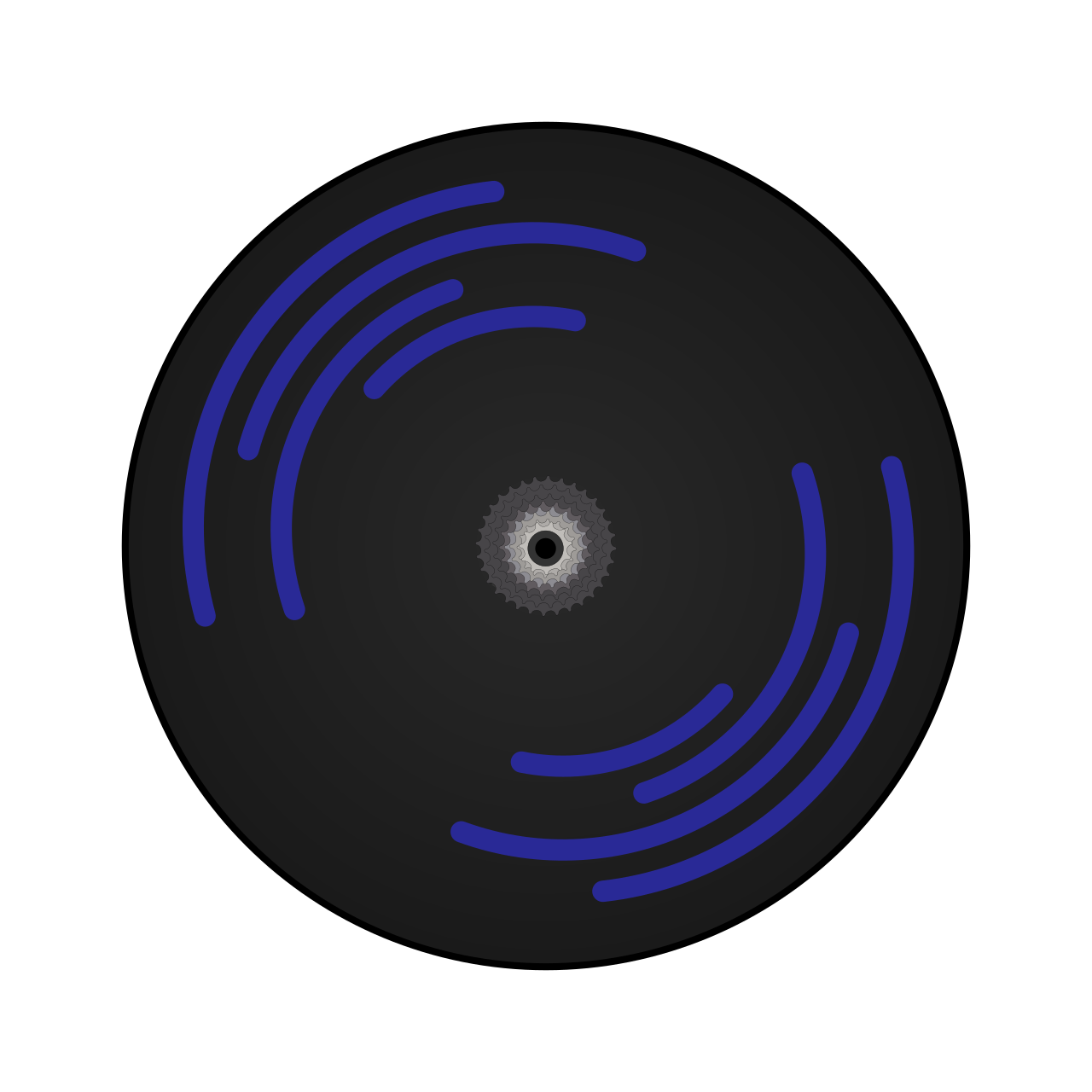 Disc Wheel Spiral Stickers