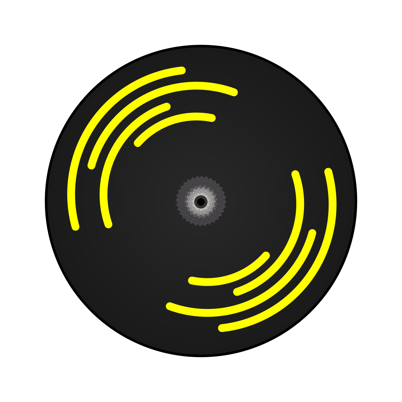 Disc Wheel Spiral Stickers