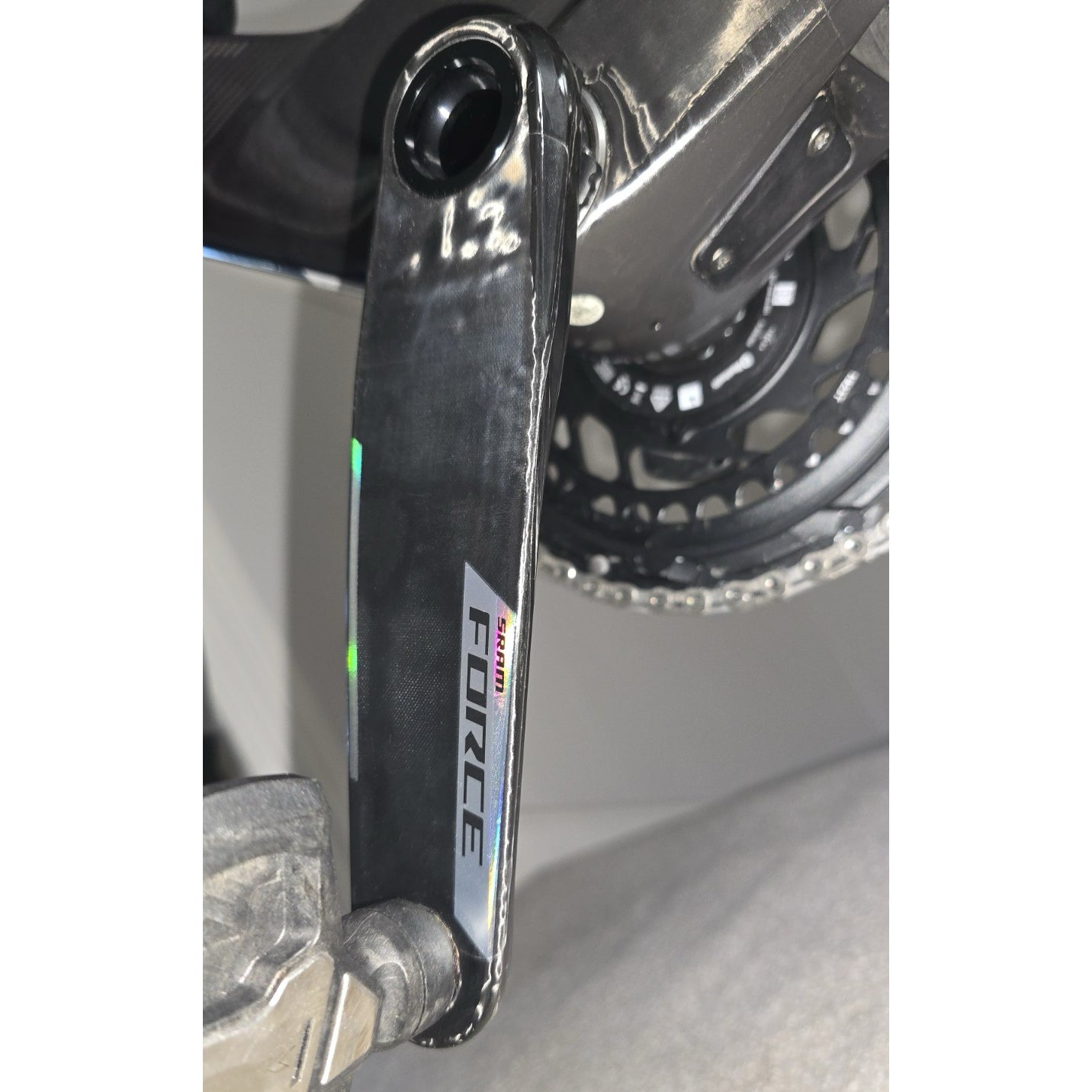 SRAM Force E1 crank protector fitted