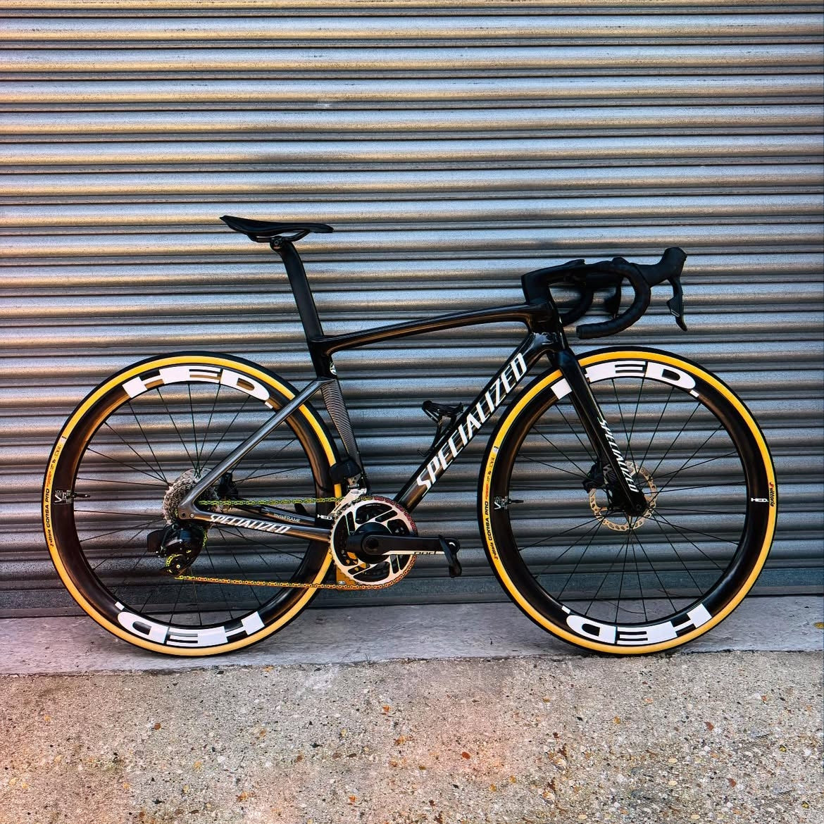 HED V45 replacement stickers in white on Specialized Tarmac SL7