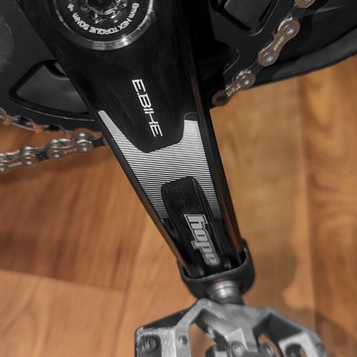 Hope crank protectors installed