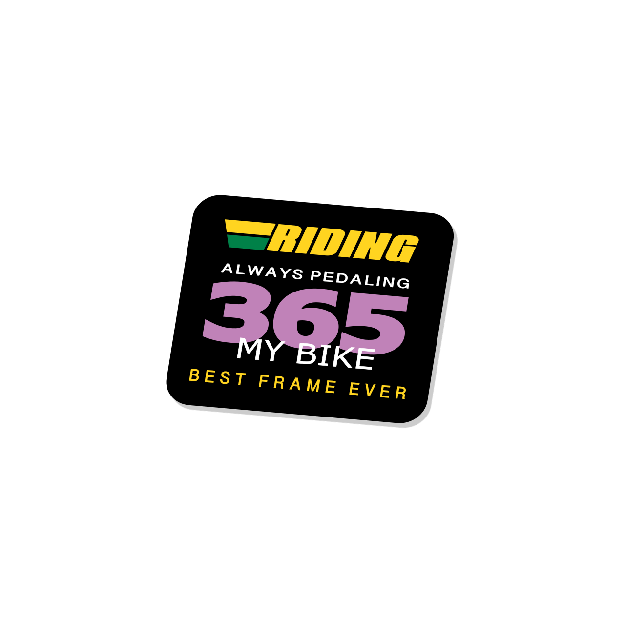 Riding my bike 365 sticker