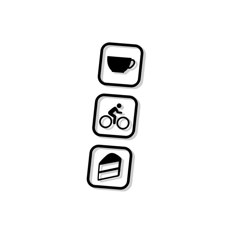 Coffee Cycle Cake bike frame sticker