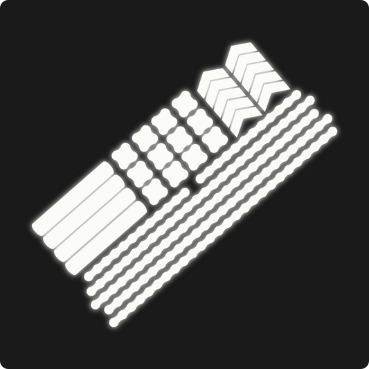 Cyclistick reflective self adhesive safety set