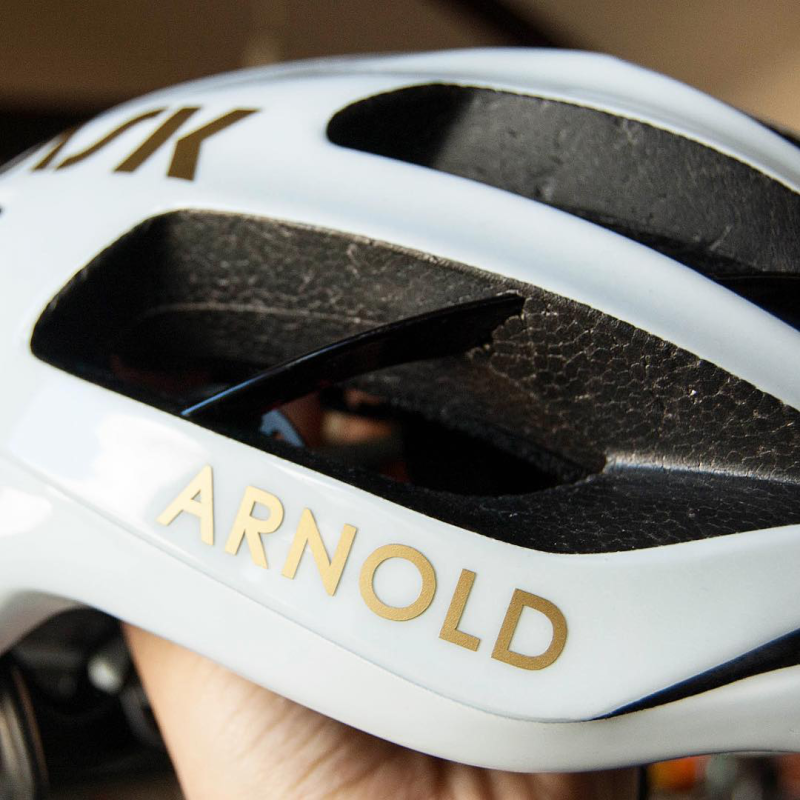Custom helmet name stickers by Cyclistick