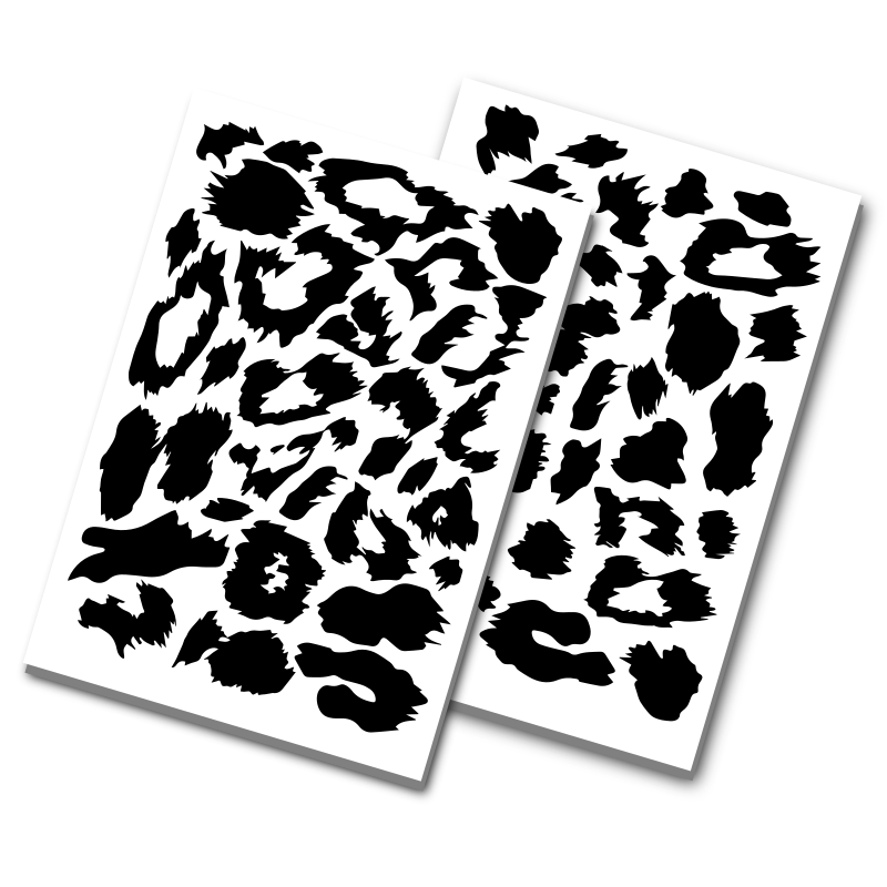 Leopard Print Bike Frame Wrap Stickers