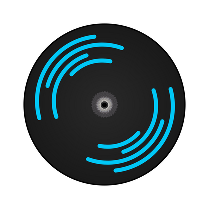 Disc Wheel Spiral Stickers
