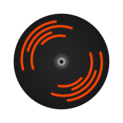 Disc Wheel Spiral Stickers