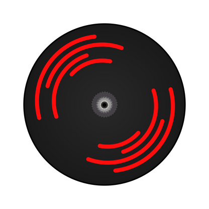 Disc Wheel Spiral Stickers