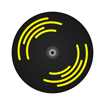 Disc Wheel Spiral Stickers