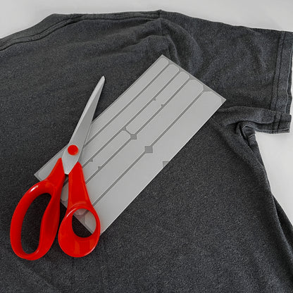 Iron On reflective strips with optional cut sections, for clothing by Cyclistick