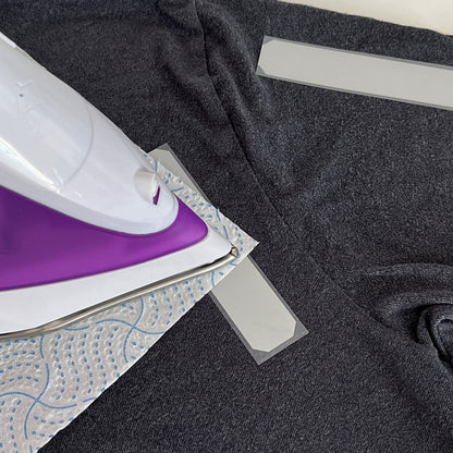 Iron on reflective material application by Cyclistick 
