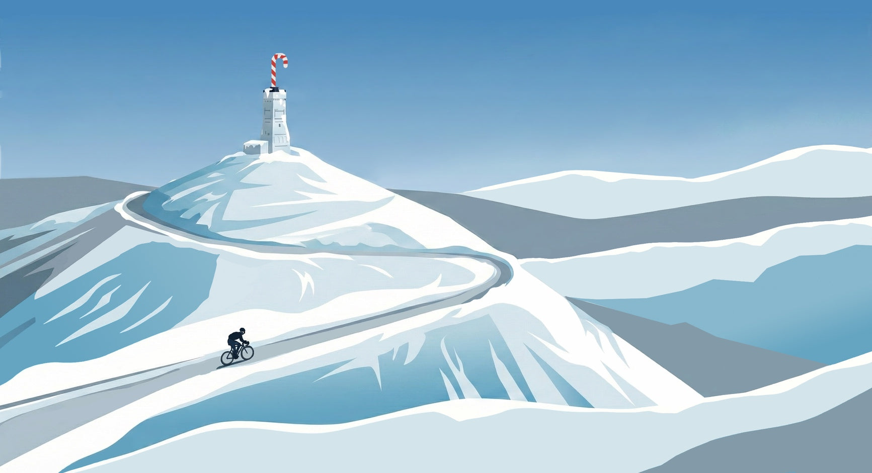 Winter cycling up Mont Ventoux by Cyclistick